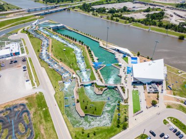 Oklahoma City, OK, USA - 25 Temmuz 2023: Hava Fotoğrafı Riversport Adventures Oklahoma City Tamam