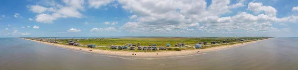 Панорамные Дома Побережье Мексиканского Залива Port Bolivar — стоковое фото