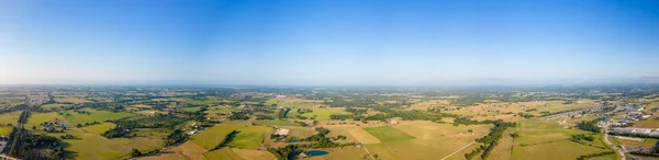 Aerial Panorama Photo Farmland Landscape Brenham Texas — Stock Photo, Image