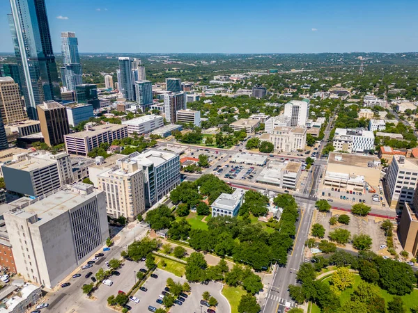 Aerial Photo Texas Governors Mansion Downtown Austin — Stock Photo, Image