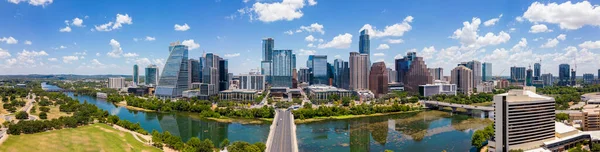 Letecké Panorama Downtown Austin Texas Usa — Stock fotografie