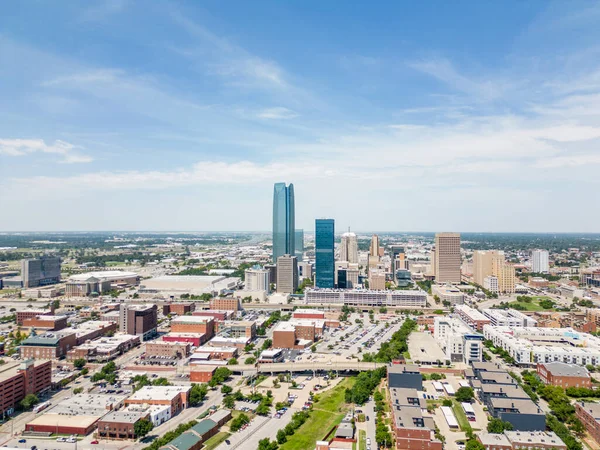 Houston Downtown Skyline Aerial View Blue Sky — Stock Photo, Image