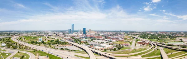 Aerial Panorama Highways Oklahoma City Circa 2023 — Stock Photo, Image