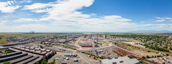 Aerial Panorama Photo Steel Mill Production Pueblo Colorado — Stock Photo, Image
