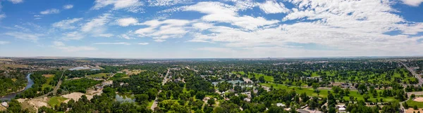 Panorama Aérien Colorado City Park Sur Rivière Arkansas — Photo