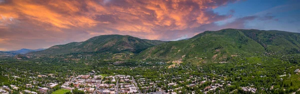 Panoráma Nyomatok Aspen Colorado Nyár 2023 — Stock Fotó