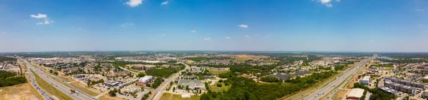 Panorama Udara Denton Texas Interstate — Stok Foto