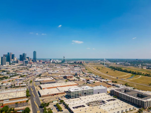 stock image Aerial far view of Downtown Dallas Texas