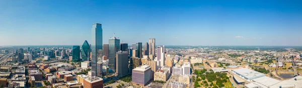 Aerial Panorama Downtown Dallas Texas Circa Summer 2023 — Stock Photo, Image
