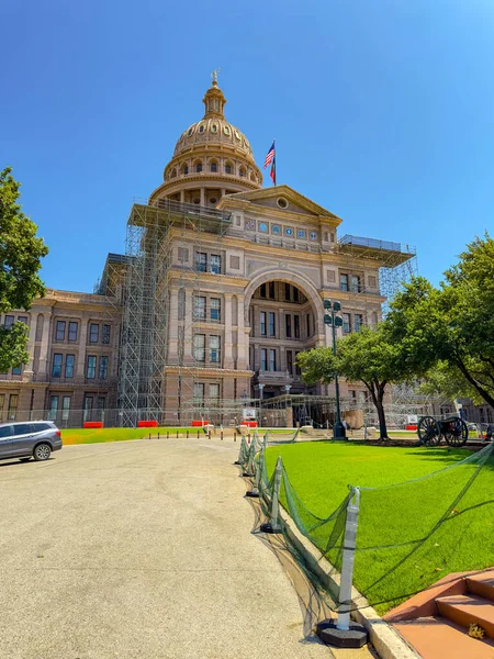 Foto Texas State Capitol Building Downtown Austin Reparação Renovação Por — Fotografia de Stock