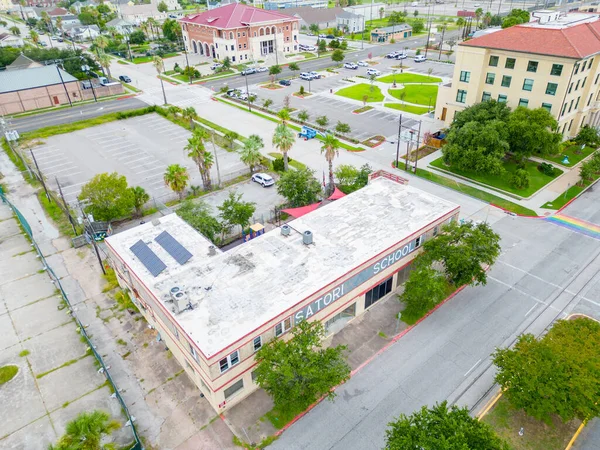 Galveston Amerika Serikat Juli 2023 Foto Udara Sekolah Dasar Satori — Stok Foto