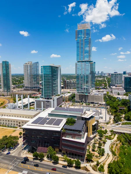 Austin Usa July 2023 Aerial Photo Austin Central Public Library — Stock Photo, Image