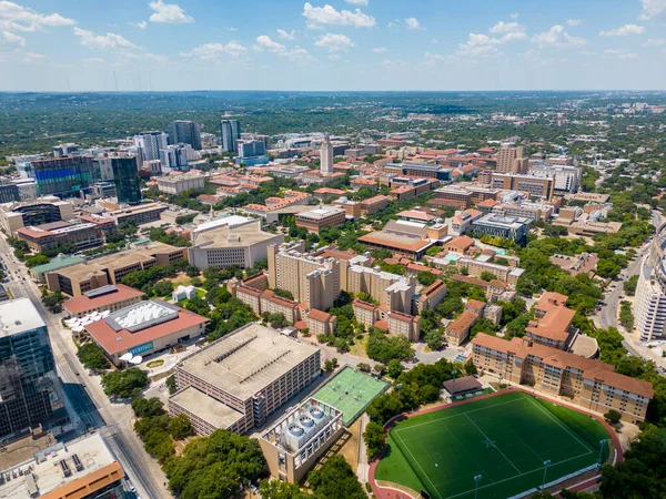 オースティン アメリカ 2023 オースティンテキサス州の空中ドローン写真大学 — ストック写真