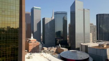 Dallas Teksas 'ın hava panorama binaları.