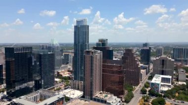 Austin Teksas şehir merkezindeki hava yörüngesi ABD büyük şehir turu