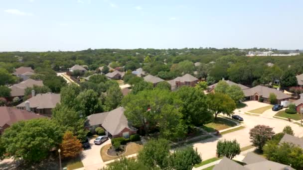 Aerial Video Ekskluzywna Dzielnica Mieszkaniowa Denton Texas Usa — Wideo stockowe