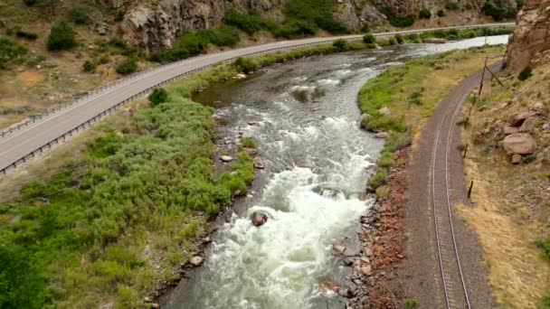 Arkansas River Colorado Schnelles Wildwasser — Stockvideo