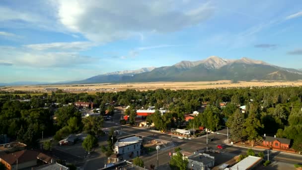 Luftbild Buena Vista Colorado Usa Bergblick — Stockvideo