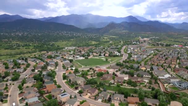 Flygvideo Bear Creek Regional Park East Colorado Springs Cirka 2023 — Stockvideo