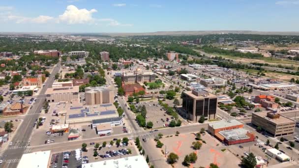 Aerial Drone Video Pueblo County Motor Vehicle Colorado Usa — Vídeos de Stock