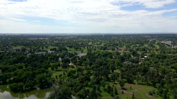Aerial Video City Park Pueblo Colorado Usa — Stock Video