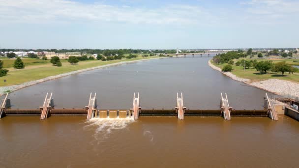 Barajul Control Râului Oklahoma — Videoclip de stoc