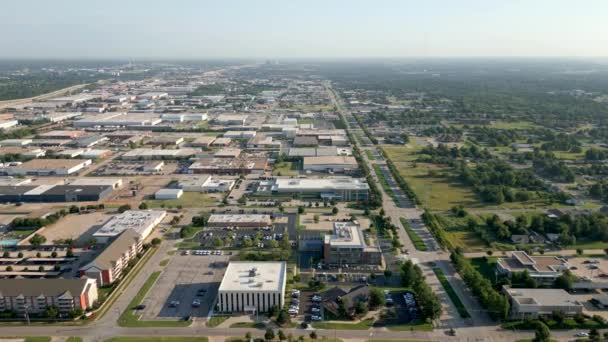 Flygvideo Affärs Och Regeringsbyggnader Lincoln Boulevard Oklahoma City — Stockvideo
