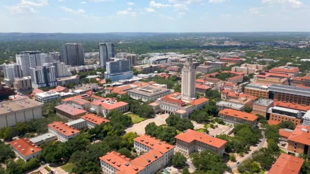 Letecká Prohlídka University Texas Okolo Léta 2023 — Stock video