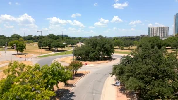 Alacsony Légi Járat Riverside Drive Austin Texas — Stock videók