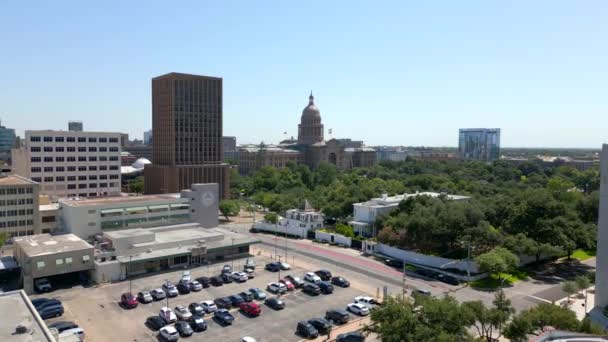 Video Aereo Texas State Capitol Building Austin Circa 2023 — Video Stock