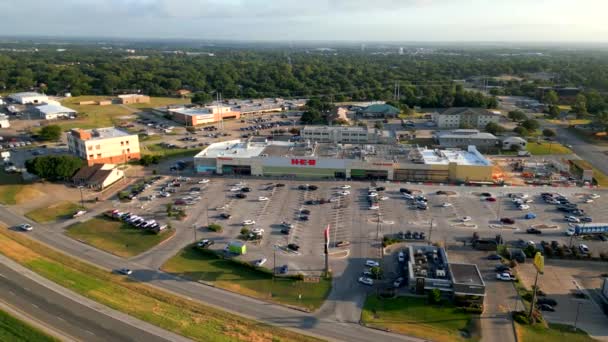 Vídeo Escaparate Aéreo Heb Supermercado Brenham Texas — Vídeos de Stock