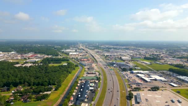 Drohnenvideo Interstate I10 Beaumont Texas Usa — Stockvideo
