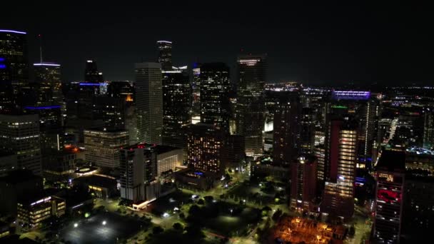 Città Houston Texas Notte Stock Video — Video Stock