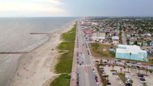 Εναέρια Βίντεο Galveston Τέξας Καλοκαίρι 2023 — Αρχείο Βίντεο