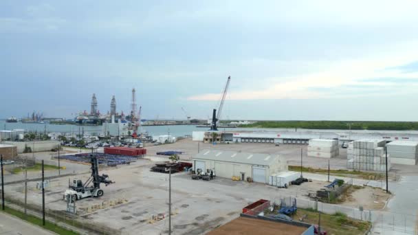 Letecký Letoun Video Port Galveston — Stock video