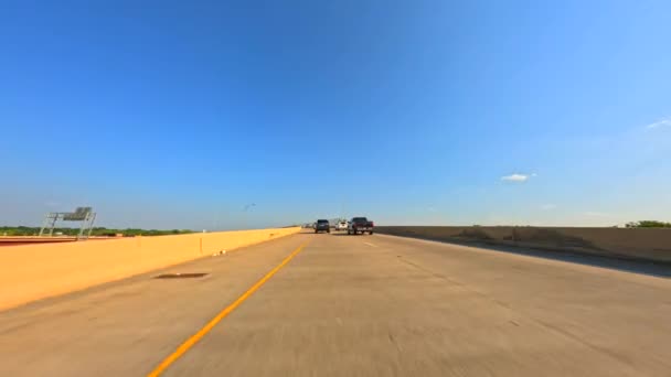 Кратное Ускорение Видеовождения I45 Хьюстона Техас — стоковое видео