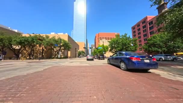 Dallas Usa Şehir Merkezinde Sürüş Görüntüleri — Stok video
