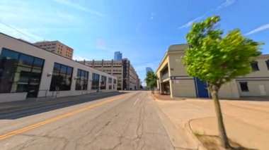 Sinema videosu Hudson Avenue şehir merkezi Oklahoma City ABD