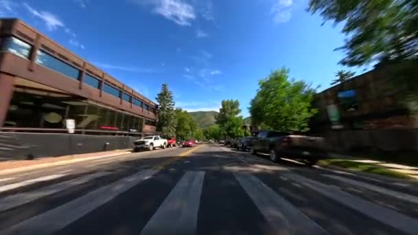 Проезд Через Аспен Колорадо Летом 2023 Года — стоковое видео