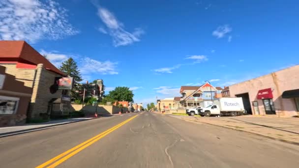 Stock Video Main Street Trinidad Colorado Verenigde Staten Zomer 2023 — Stockvideo