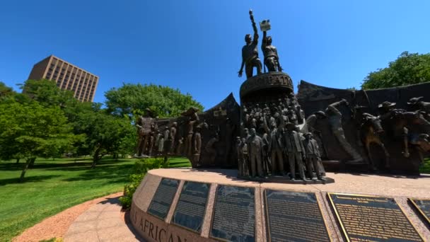 Archivvideo African American Memorial Texas State Capitol Building Austin — Stockvideo