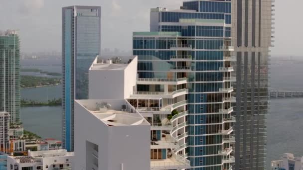Повітряний Паралакс Дрон Відео Paramount Bay Condominium Miami 2023 — стокове відео