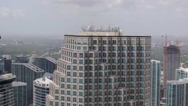 Воздушный Небоскреб Над Майами 2023 — стоковое видео