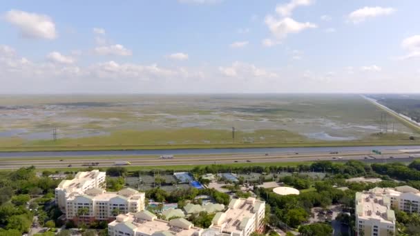 Vidéo Aérienne Floride Everglades Août 2023 Près Weston — Video