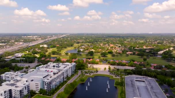 Campo Golfe Vídeo Aéreo Plantation Florida Eua 2023 — Vídeo de Stock