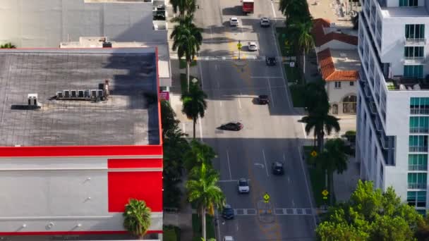 Flygvideo Miami Biscayne Boulevard 2023 — Stockvideo