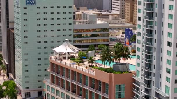 Miami Usa Agosto 2023 Multitud Piscina Verano 2023 — Vídeos de Stock