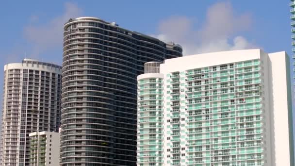 Grupa Wieżowców Miami Około 2023 Roku — Wideo stockowe