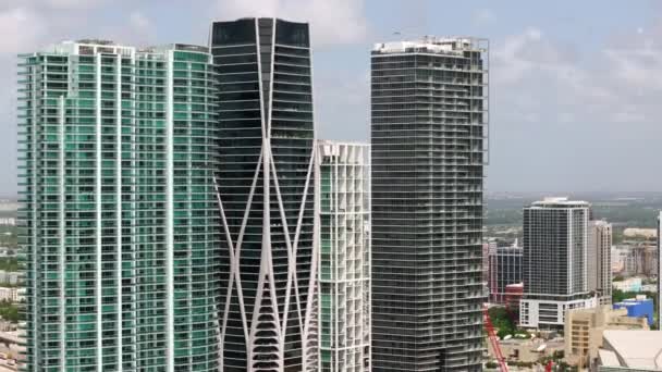 Skyscrapers Downtown Miami Summer 2023 — Stock Video