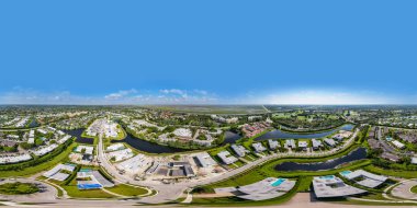 Hava 360 vr fotoğraf Botaniko Weston Florida 2023 lüks evler